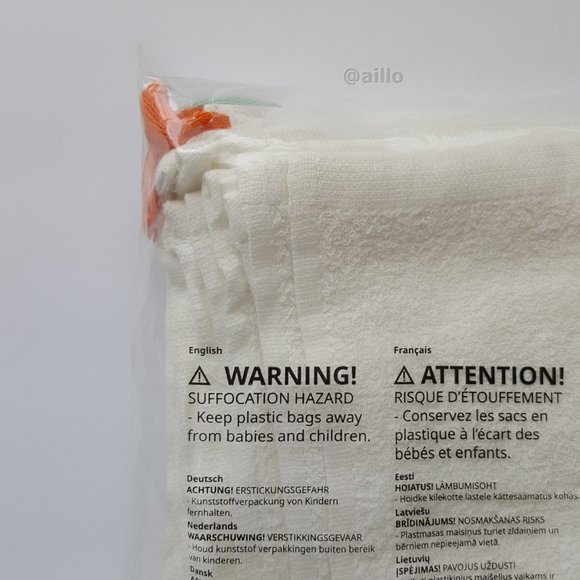 IKEA KRAMA Washcloth, white 12x12 " - Picture 9 of 15